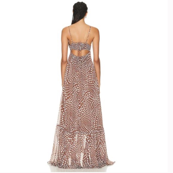 New with tags Staud Florence Dress in Clove Wavy Dot - Picture 3 of 6